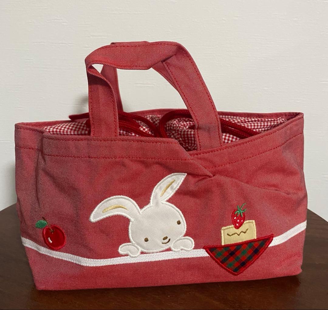 ☆新品未使用☆ファミリ 赤デニム ランチバッグ（巾着） レア 廃盤