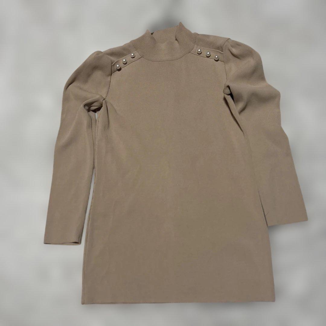 美品　BORDERS at BALCONY パールニット36 ベージュ 美品♡BORDERS at BALCONY パールレーヨンニット36 ベージュ - メルカリ