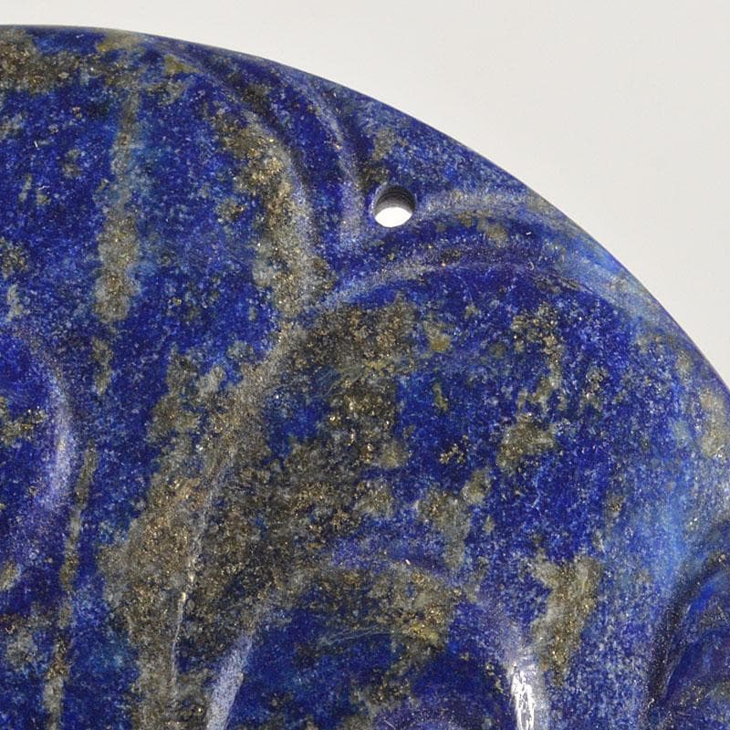 中国 玉石彫刻 ラピスラズリ 神獣彫 根付 玉器 紙鎮 時代箱 C 6816