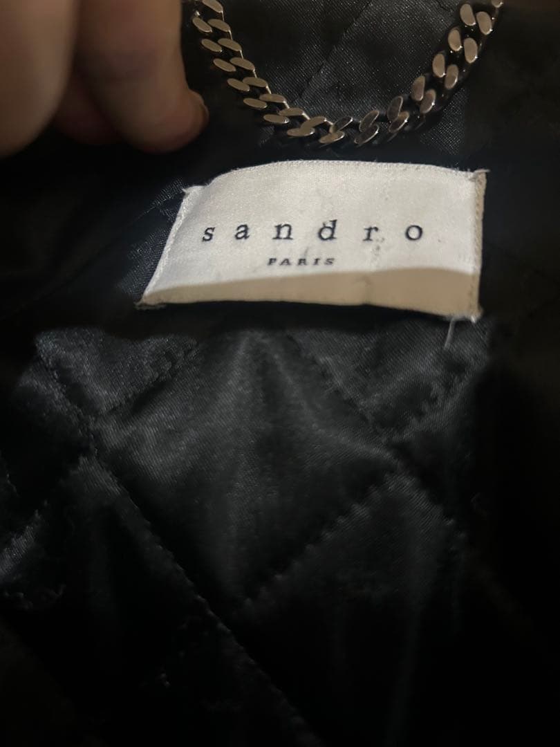 az様専用 sandro ライダースジャケット カーフレザー - メルカリ