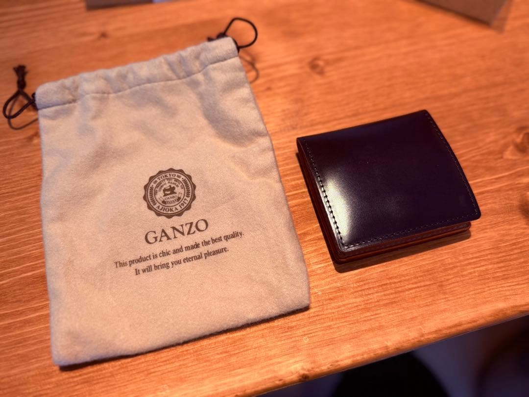 ⭐️ GANZO シンブライドルレザー　ケース ダークブラウン　ガンゾ