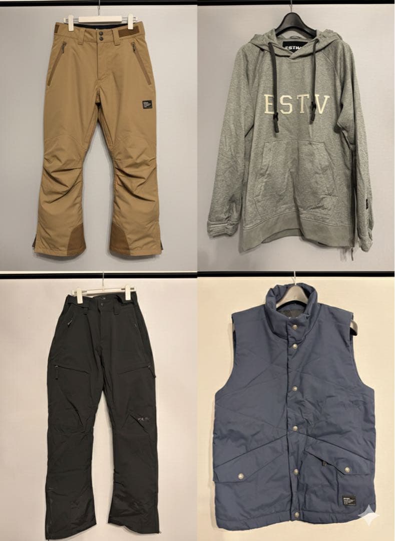 【4点セット】スノボウェア OAKLEY / AA / ESTIVO まとめ売り