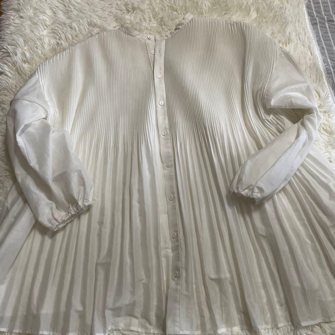 本日限定価格ビアズリーBEARDSLEY プリーツシャツ定価19800円