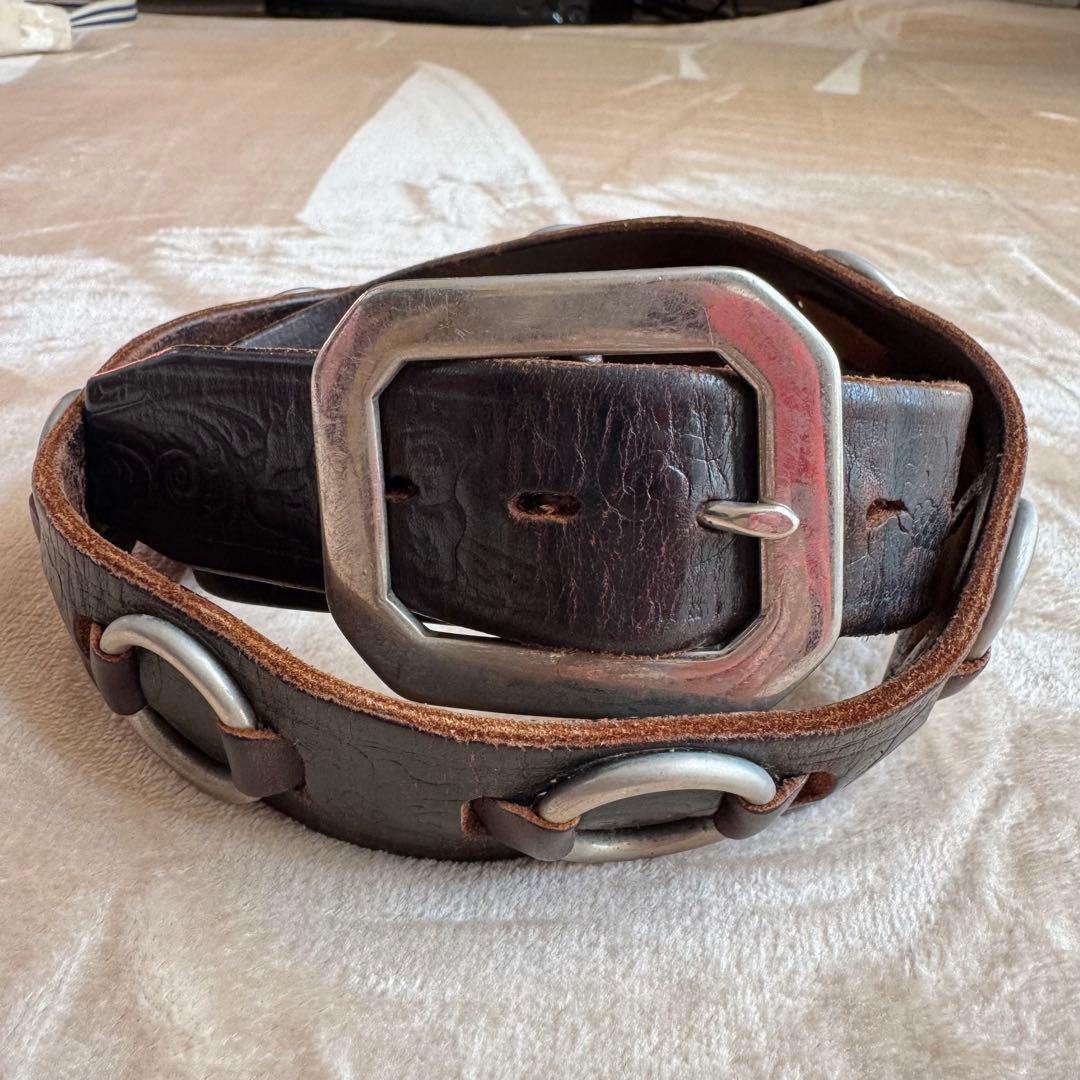 HTC ベッカム着用 スタッドベルト BLK 34 ビンテージ 2000年代