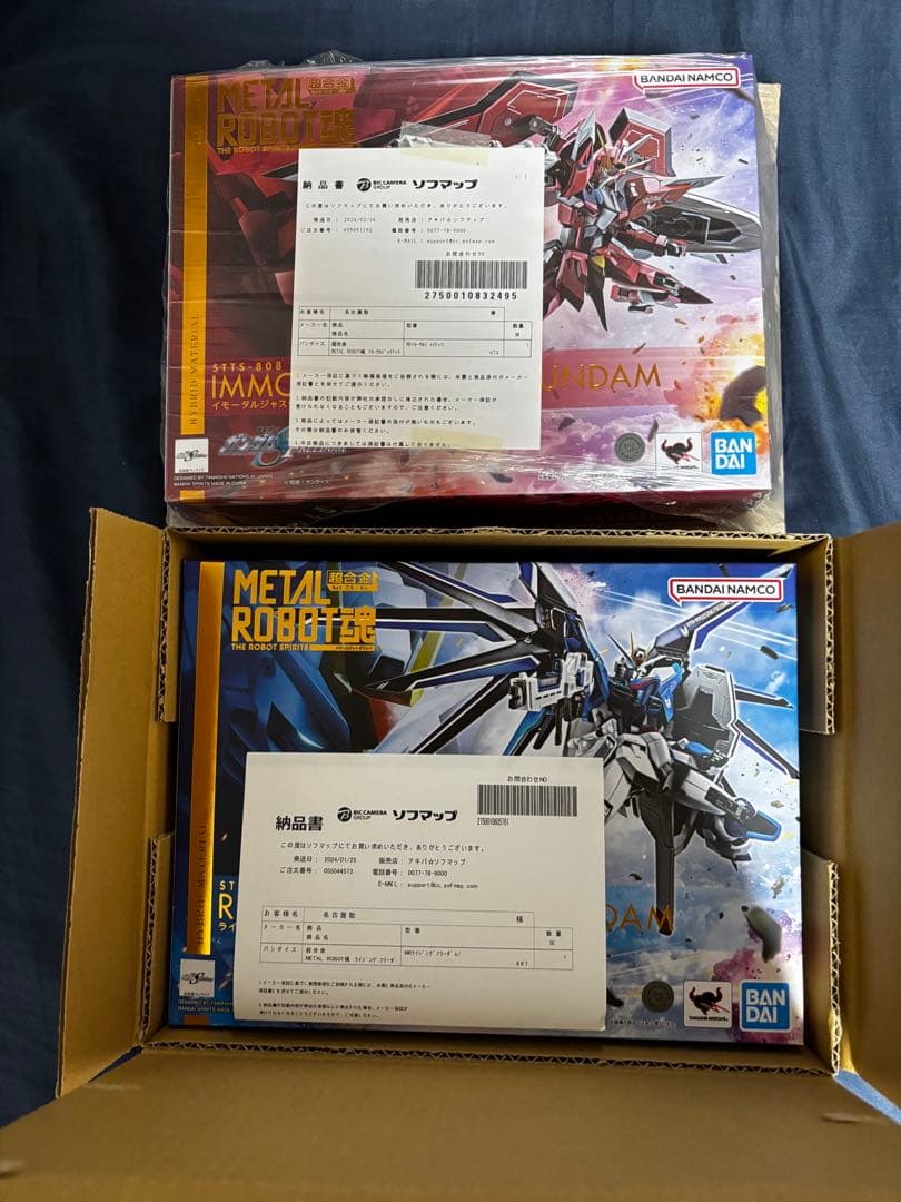 メタル ロボット魂 ライジングフリーダム + イモータルジャスティス新品未開封 機動戦士ガンダムSEED FREEDOM」ライジングフリーダムとイモータル