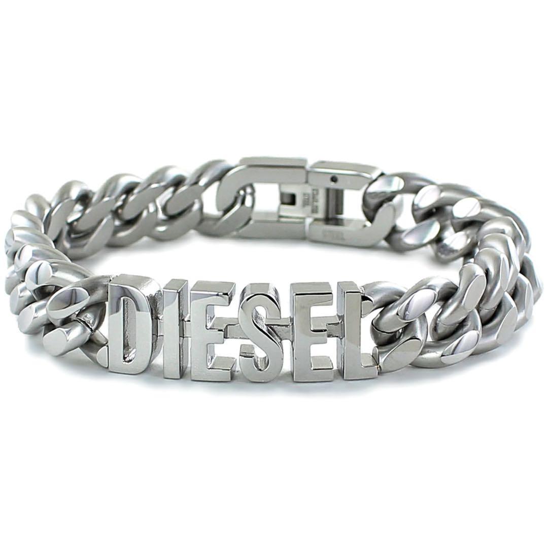 【こと】DIESEL シルバーチェーンブレスレット HANA ᒍIՏOO