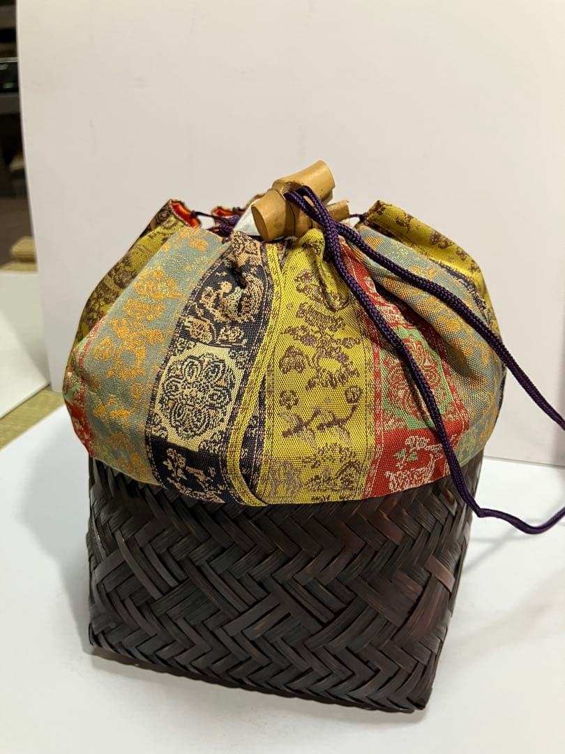 抹茶野点籠セット茶碗3個茶筅入り