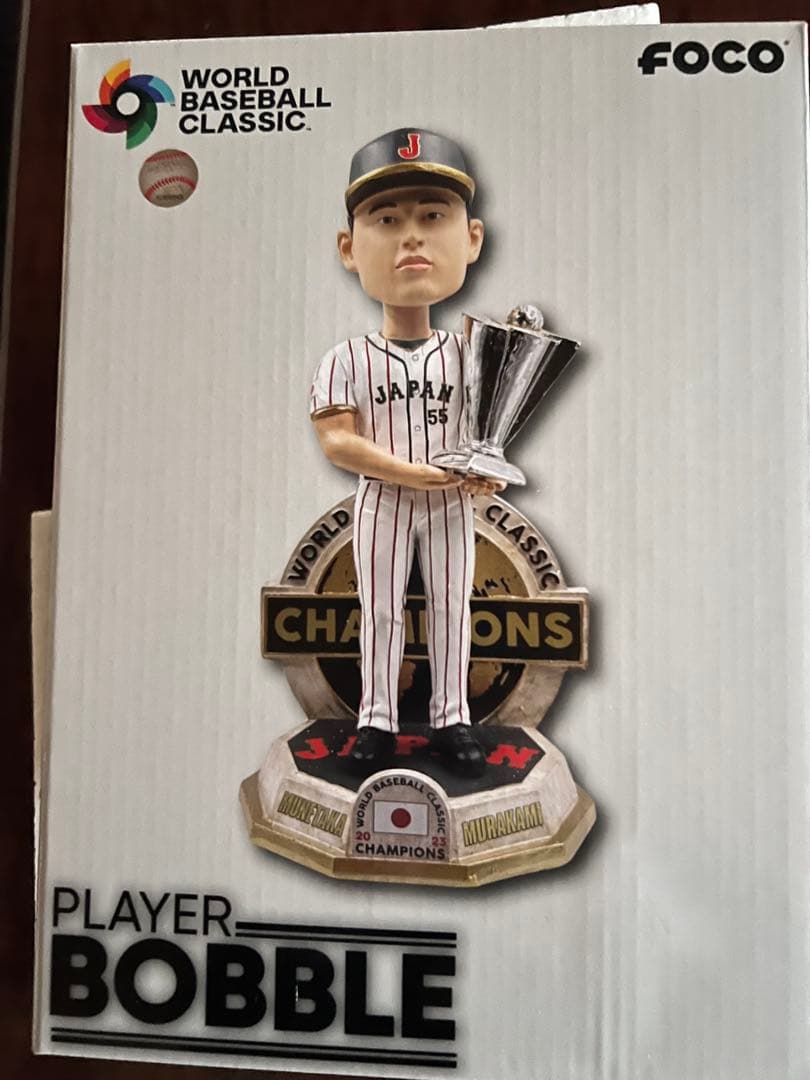 村上宗隆　WBCチャンピオンボブルヘッド(限定223個) MS】村上宗隆 2023年WBC 優勝記念 ボブルヘッド人形 新品 世界223個