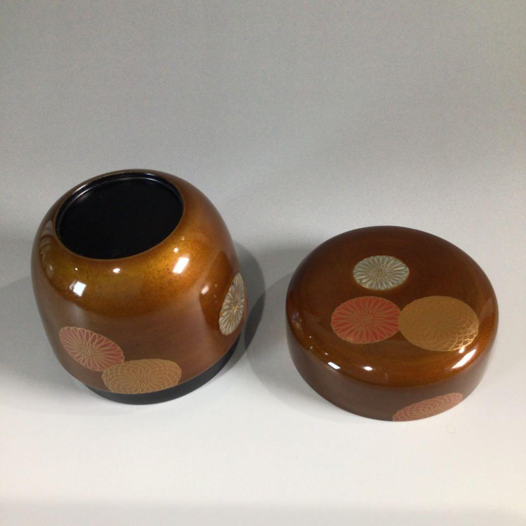 P390 棗 『二代 佐野長寛作』『即中斎 書付』『溜塗』『中棗』 共