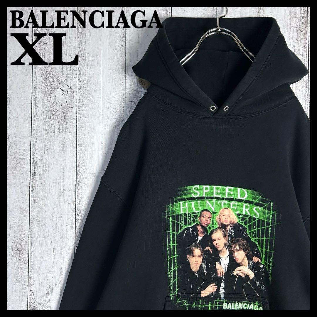 5971【人気デザイン】バレンシアガ‪☆プリント入りパーカー スピードハンターズ