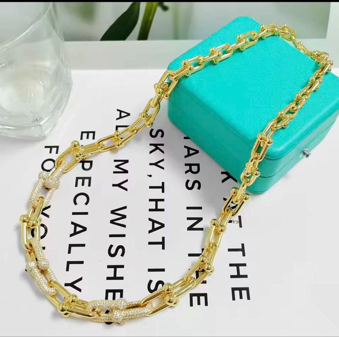 イケメンになりたい人必見！　おしゃれハードウェアネックレス　芸能ゴールド　即完売