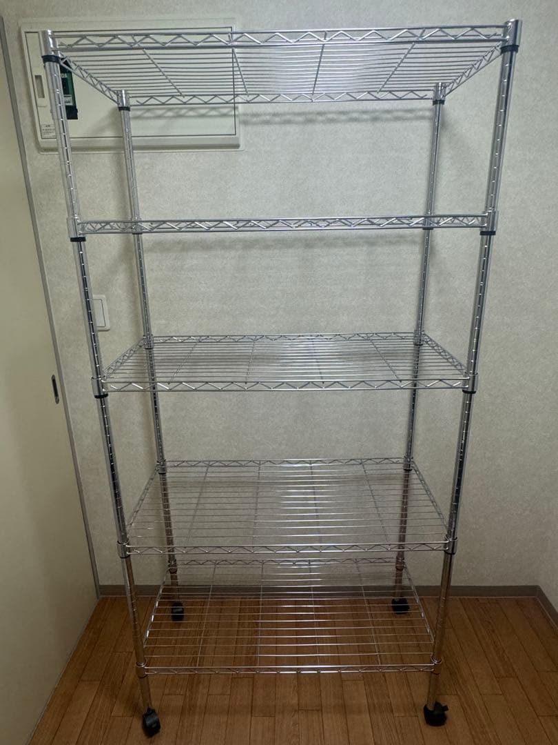 アイリスオーヤマ スチールラック 幅90 高さ178.5 5段 キャスター付き