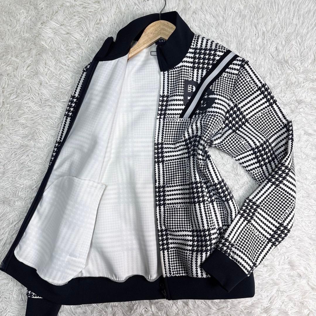 ⭐️現行⭐️パーリーゲイツ トラックジャケット パーカー ゴルフ ウェア 千鳥 PEARLY GATES（パーリーゲイツ） ブルゾン アウター 「PEARLY GATES
