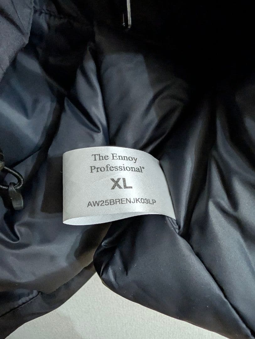 ENNOY スタイリスト私物 PADDED NYLON HOODIE 黒 XL - メルカリ