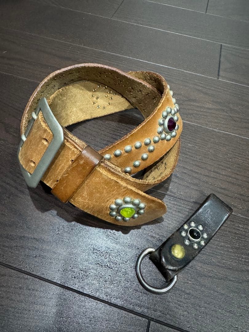 WOLF'S HEAD スタッズベルト キーホルダー セット