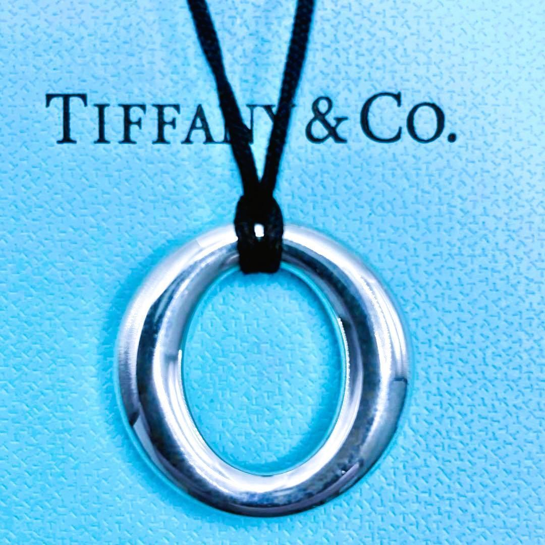 美品】ティファニー セビアナ シルクコード ネックレス シルバー 希少