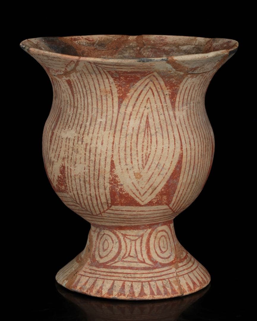 古代 バンチェン土器 彩文土器 タイ古陶 箱付 紀元前 出土 発掘品 東南アジア 古代 バンチェン土器 彩文土器 タイ古陶 箱付 紀元前 出土 発掘品
