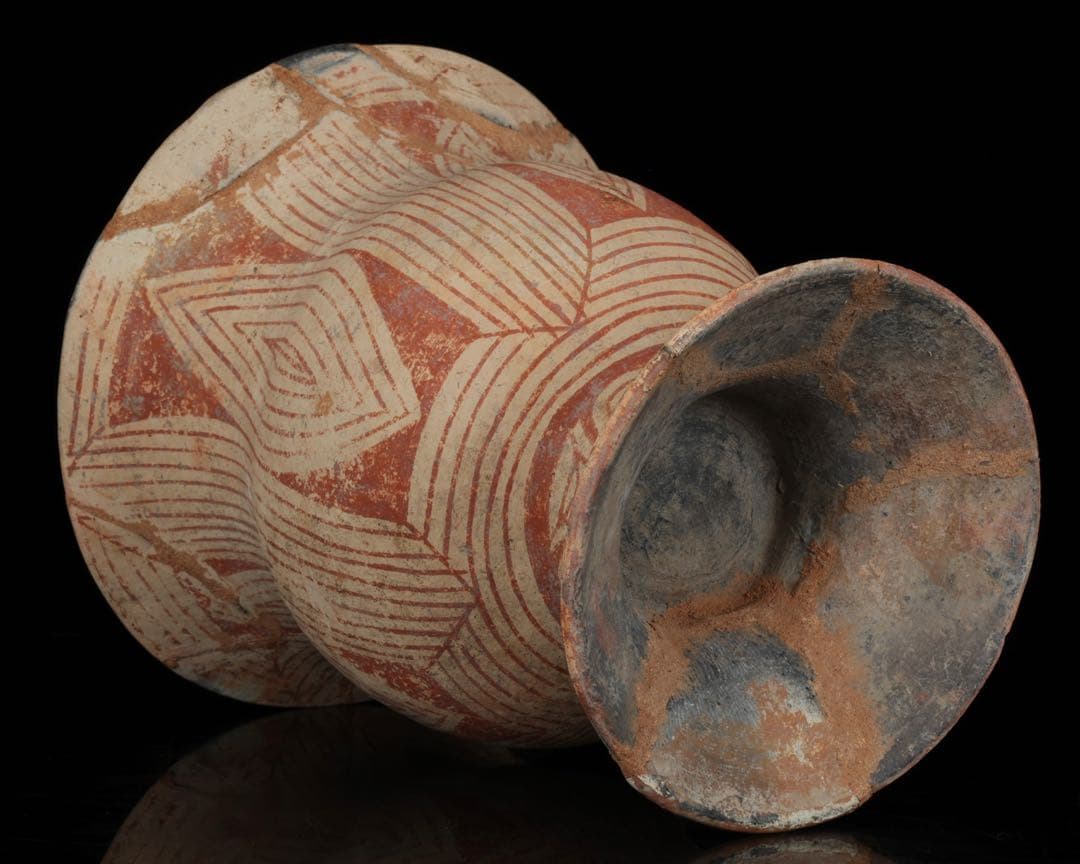 古代 バンチェン土器 彩文土器 タイ古陶 箱付 紀元前 出土 発掘品