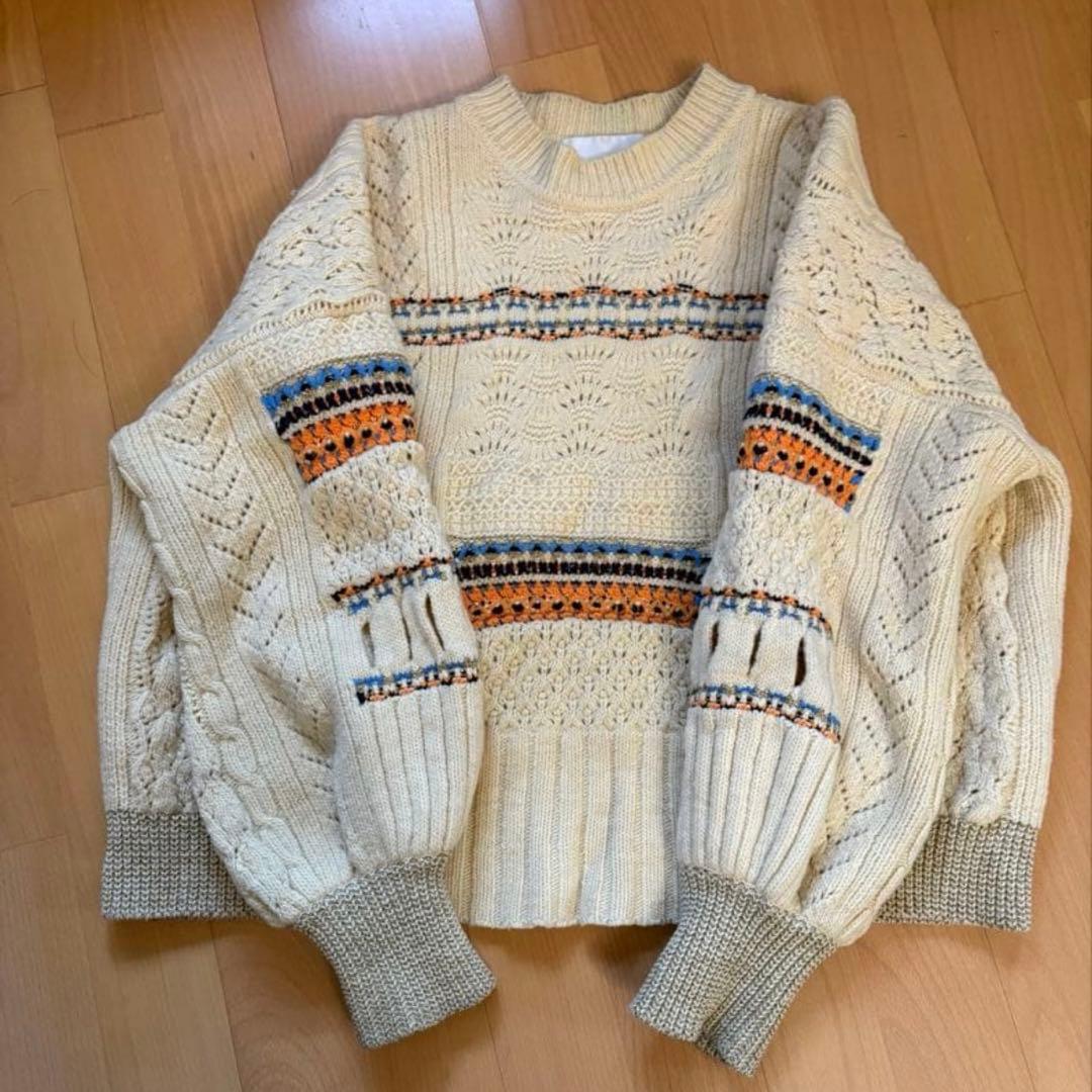 ✨美品✨マメ mame krogouchi ニット サイズ1 ホワイト