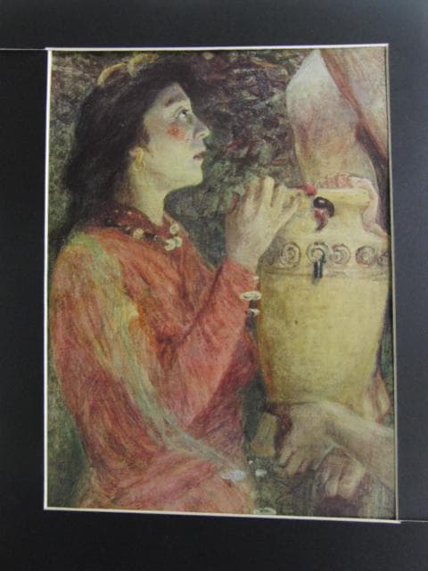 青木 繁【わだつみのいろこの宮・部分】、年代物、希少画集画より