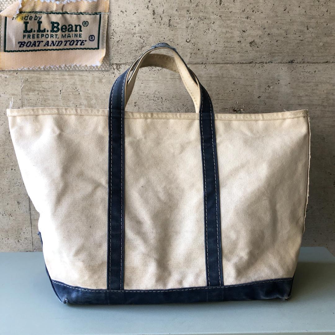 エルエルビーン トートバッグ 80s ネイビー ギザタグ 2色タグ XLサイズ