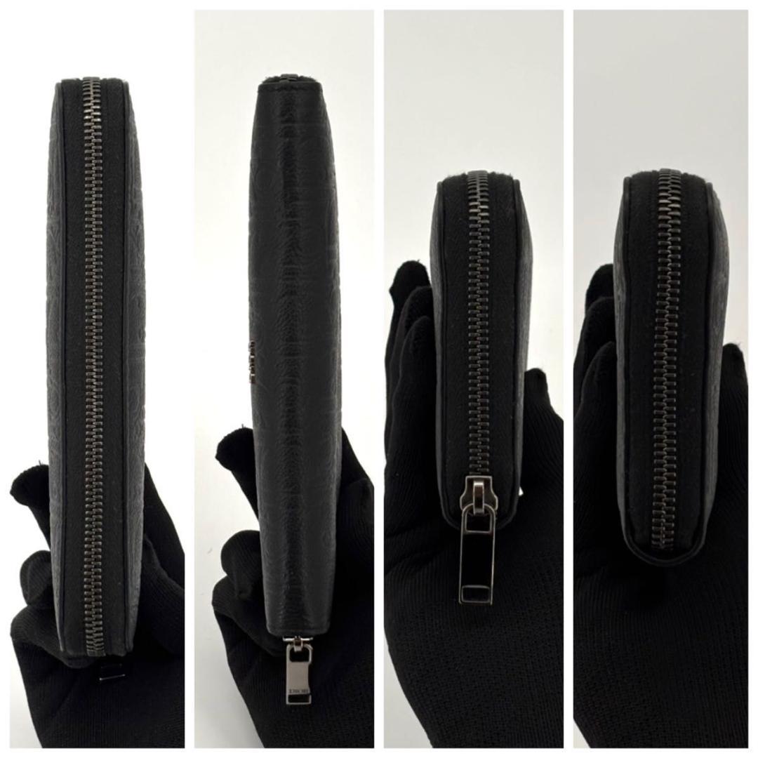 定価14万 ディオール グラビティ 黒 長財布 ロングジップウォレット