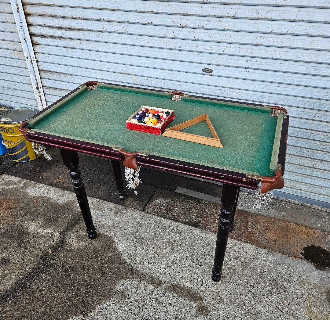 ヴィンテージ ビリヤード台 小型 家庭用 木製 レトロ インテリア 家具