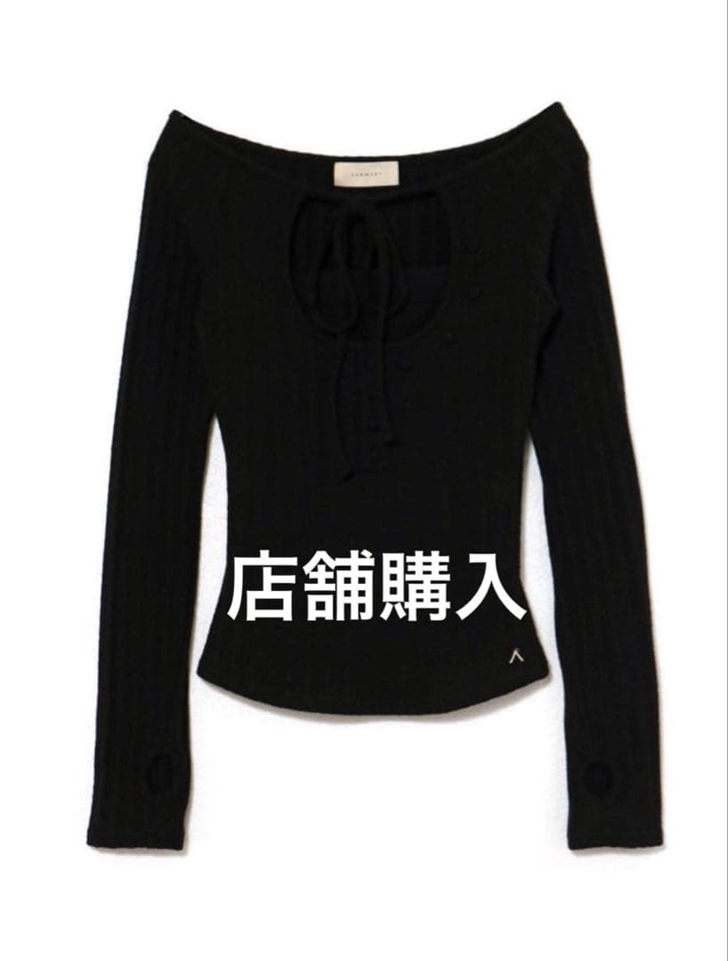 値下げ× andmary Nini ribbon tops black 正規品！