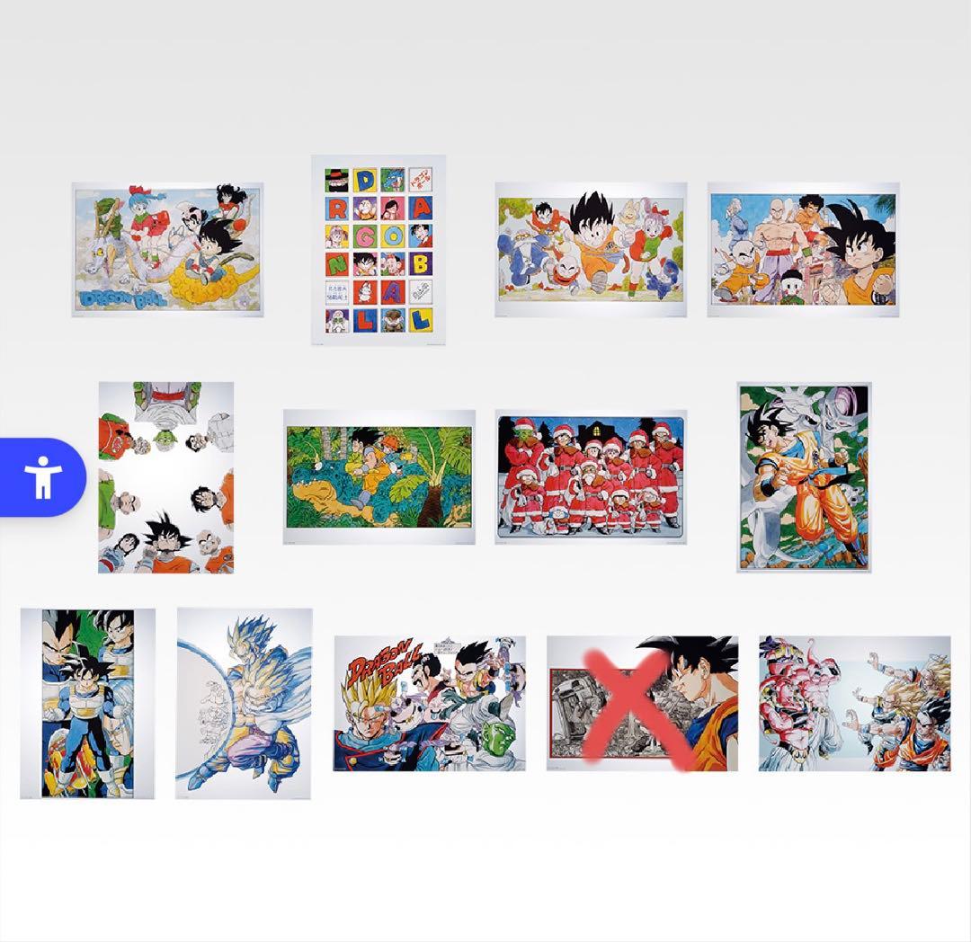 ドラゴンボール 一番くじ　40th H賞クリアポスター　12種　セミコンプ ドラゴンボール - ドラゴンボール40周年1番くじ H賞 クリアポスターの