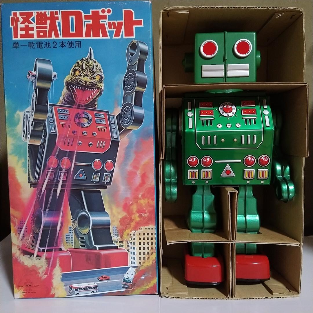 k*m様 メタルハウス 怪獣ロボット 電動 稼働品 ブリキ 丸善商店 （メタルハウス）日本製ブリキ商品 No.2 怪獣ロボット（黒