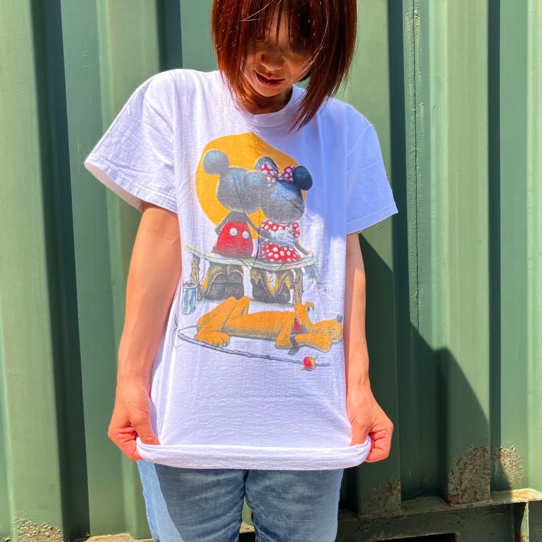 USA製 ディズニー ノーマンロックウェル tシャツ ミッキー small