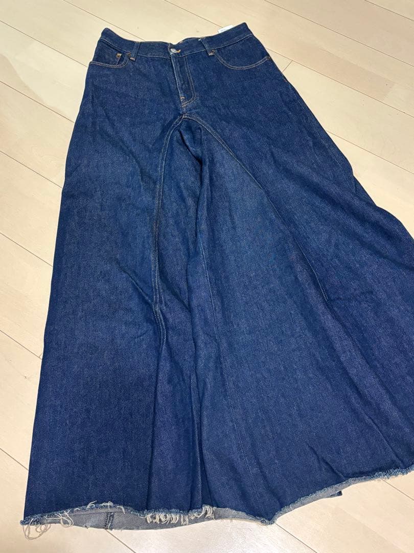 MM⑥ スーパーワイドカットオフデニム BL #40