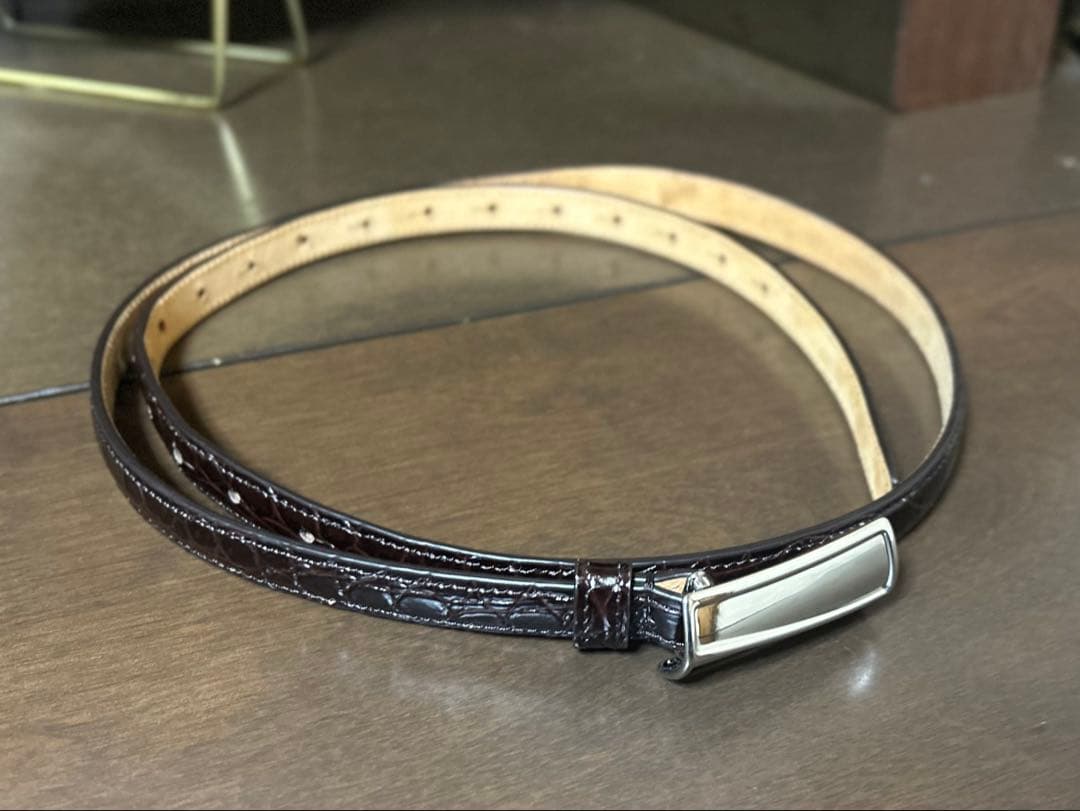 namacheko croco belt ダークブラウン