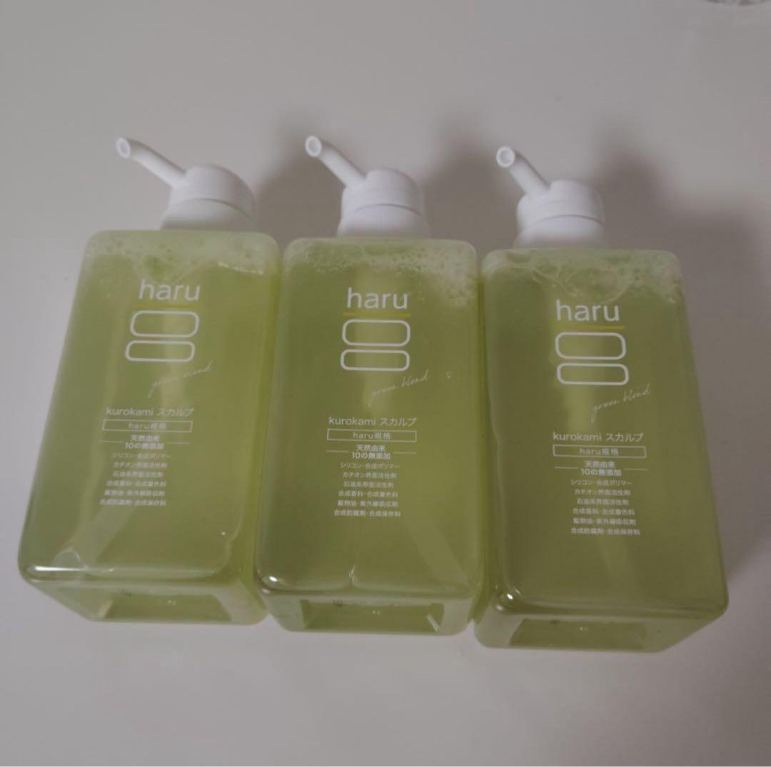 zk3657 harukurokami スカルプ グリーン400ml×3点セット