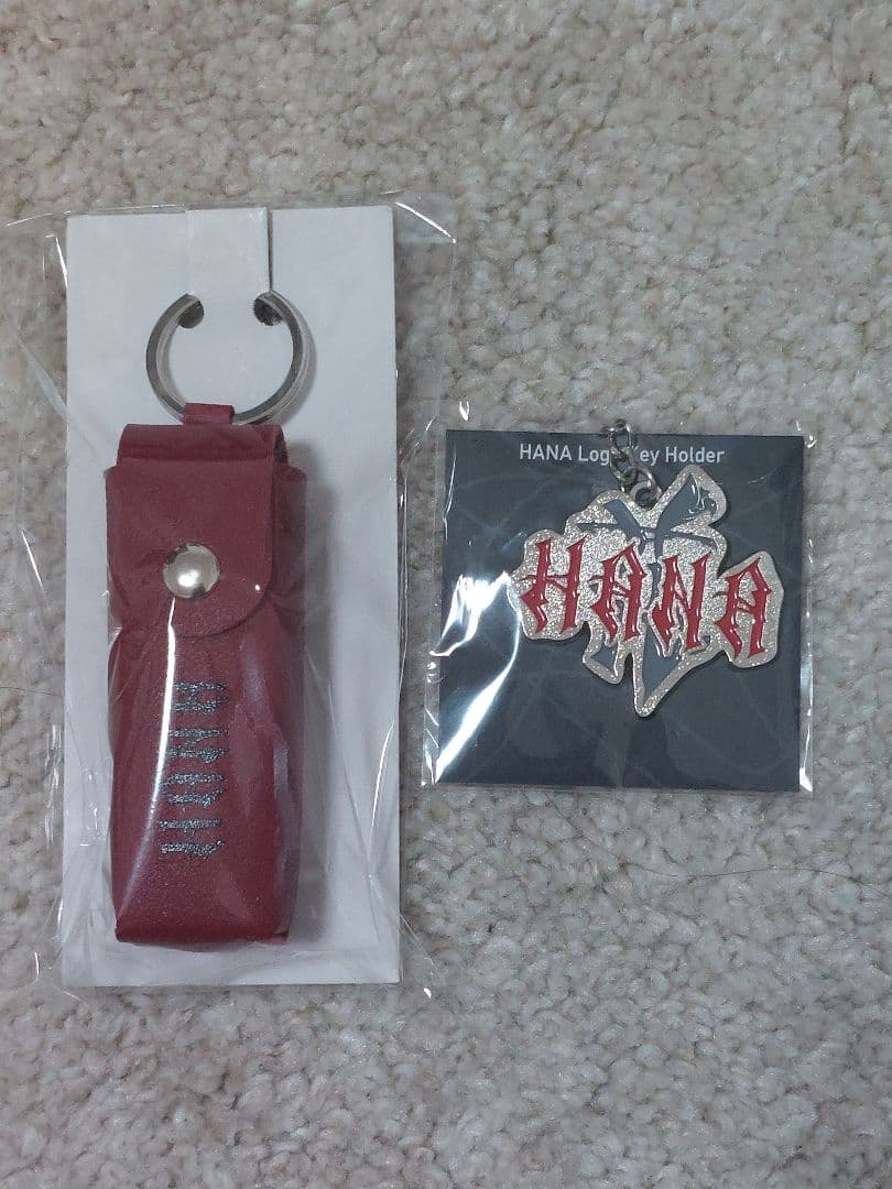 HANA ロゴ キーホルダー リップケース 赤 ハート型 受注生産 - メルカリ