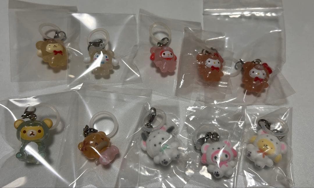 めじるしアクセサリー ふわふわスノー サンリオ ラテくま マイメロ mikko