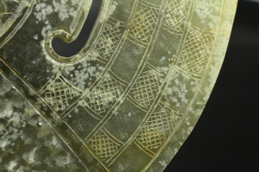 中国美術 青白玉 刻 魚紋 装飾 φ27cm 古代(RC894) - メルカリ