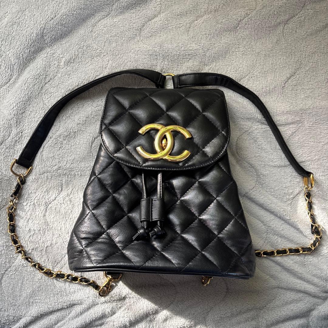 1970年代のCHANEL キルティング ブラックリュック