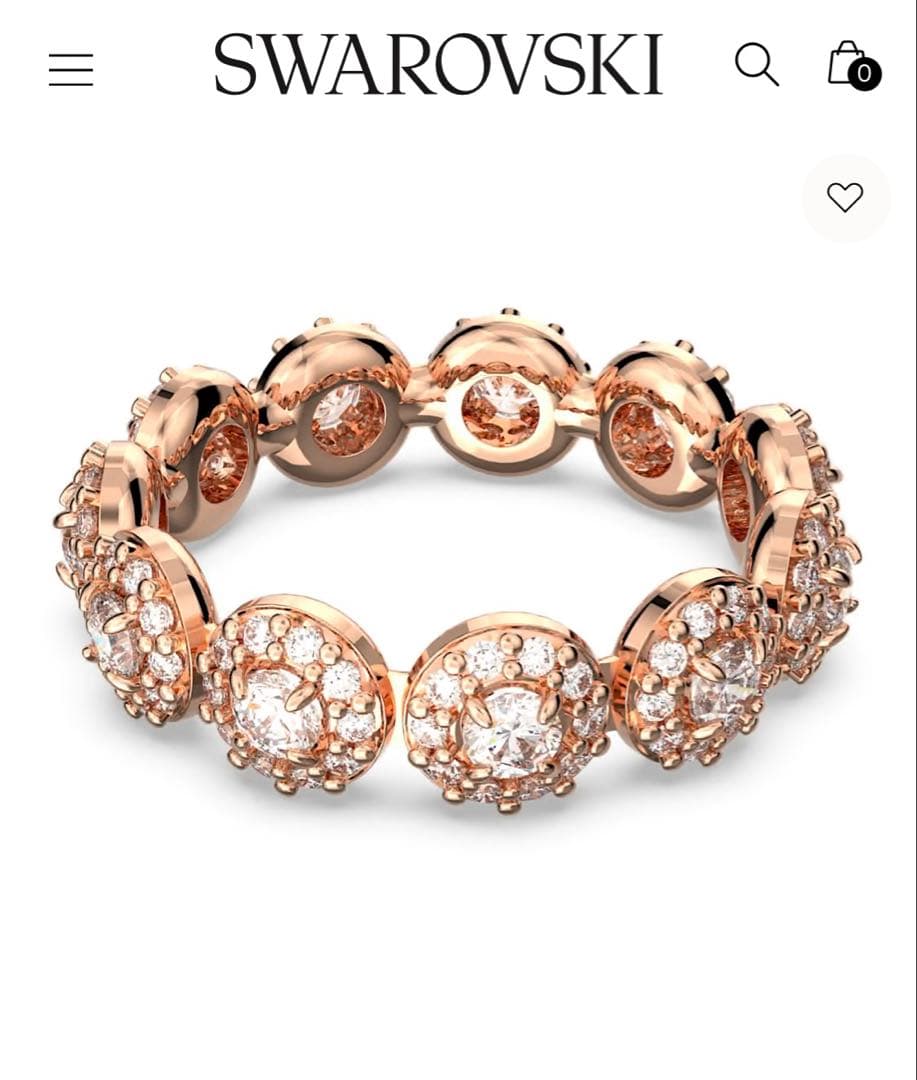 値下げスワロフスキーuna Swarovski クリスタル　リング28600円