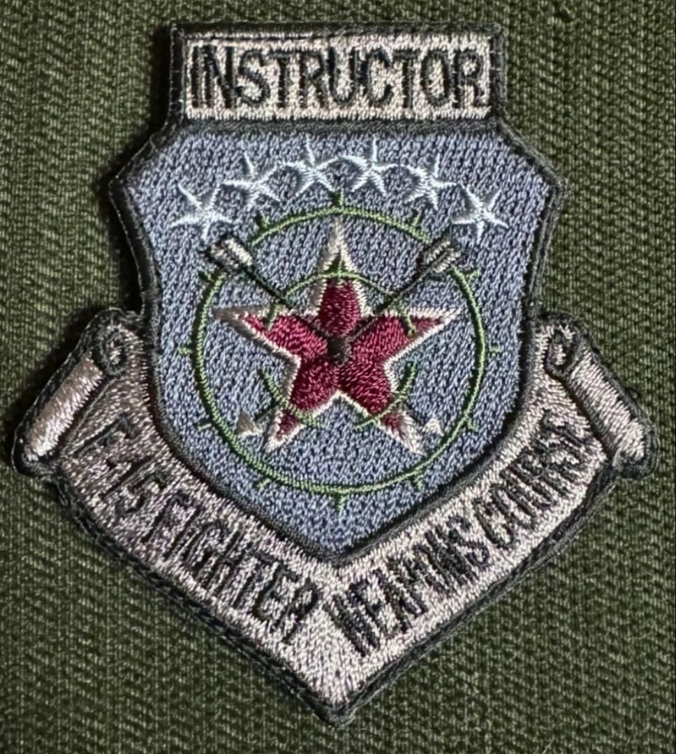【レア】航空自衛隊F15戦技教育課程　教官パッチ　ワッペン　ベルクロ付き