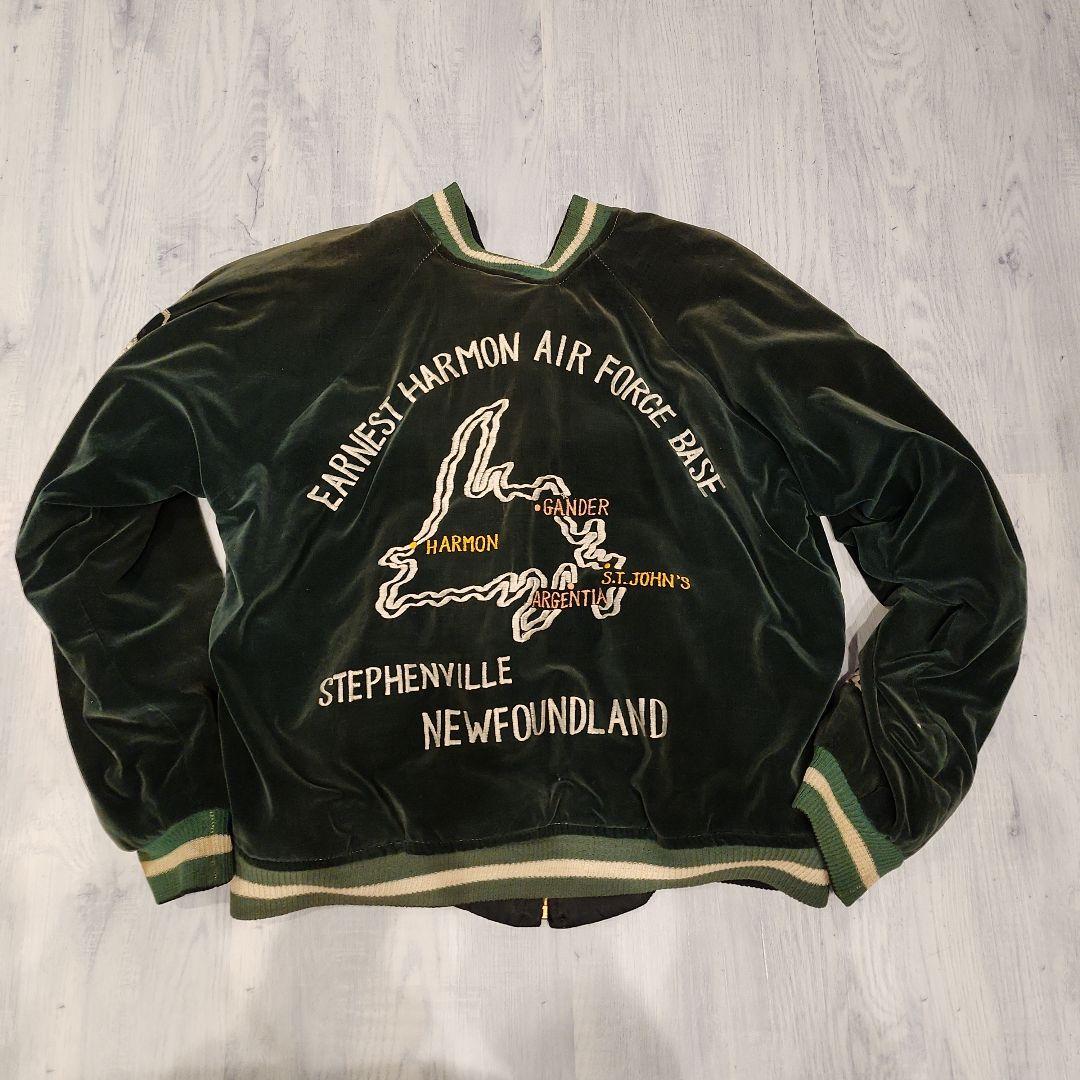 つくね様専用】スカジャン 50s 60s ヴィンテージ 別珍 緑 - メルカリ