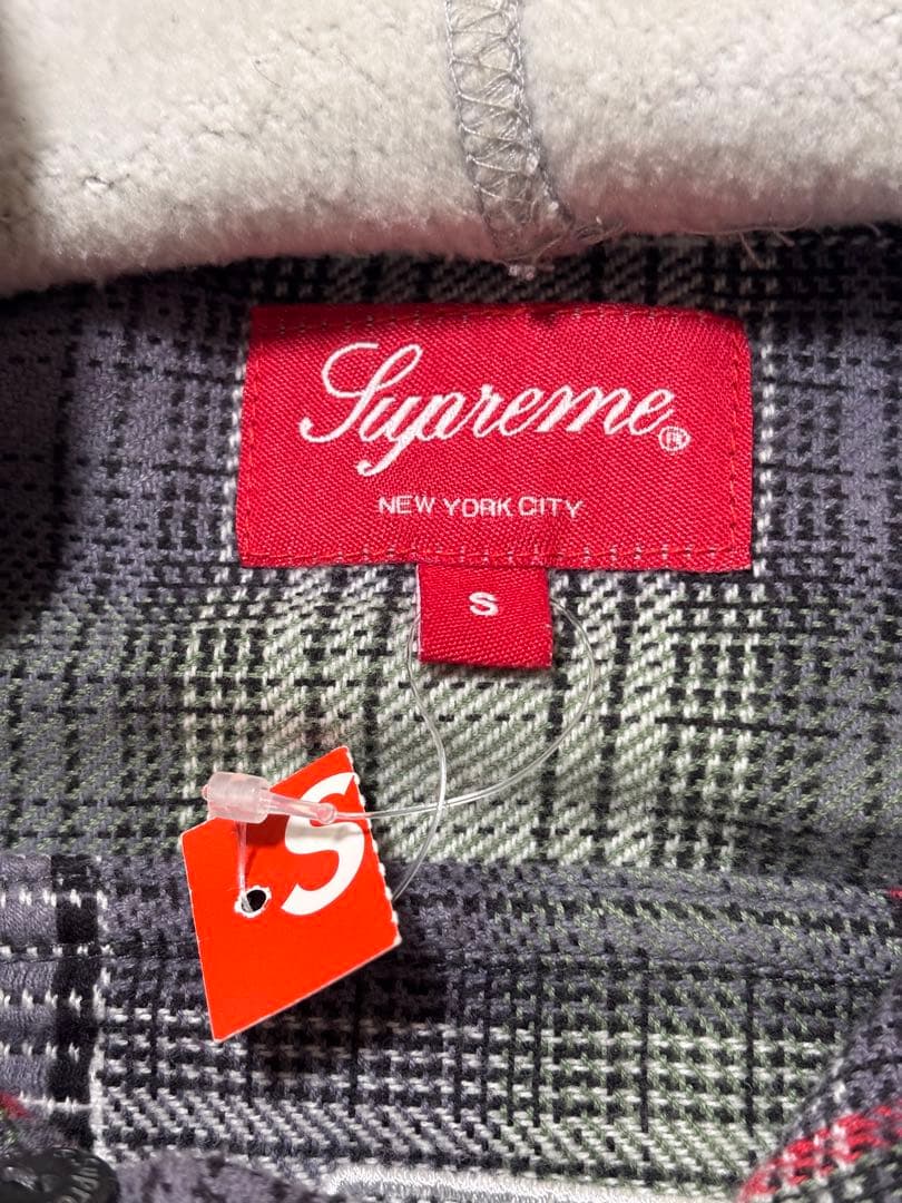 18AW Supreme フーデッド ジャガード フランネル シャツ タグ付き