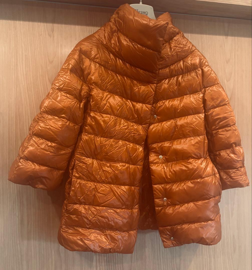 Herno ヘルノ　オレンジ ダウンジャケット サイズ38