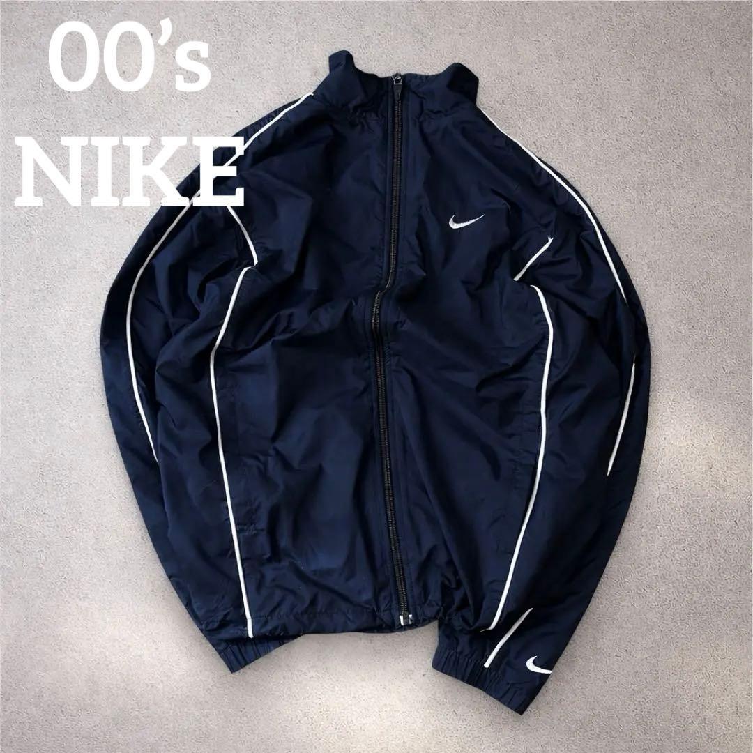00s NIKE ナイロンジャケット 刺繍ロゴ ドローコードarchive - メルカリ