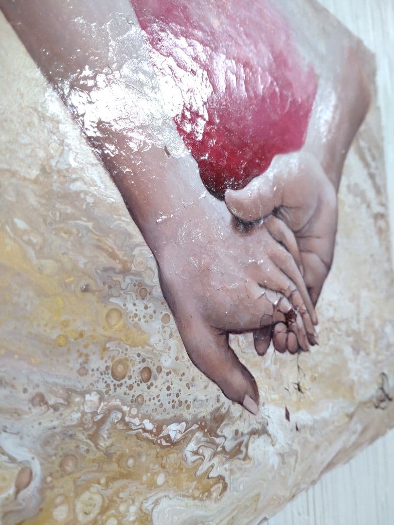 油絵【絶縁】1点物の原画◇作者サイン入り◇F3号キャンバス - メルカリ