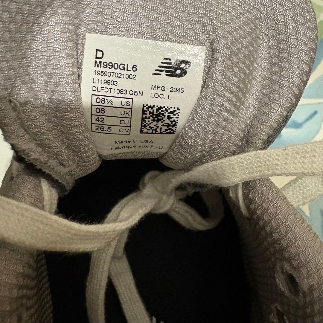 着用数回 M990GL6 990V6 ニューバランス - メルカリ