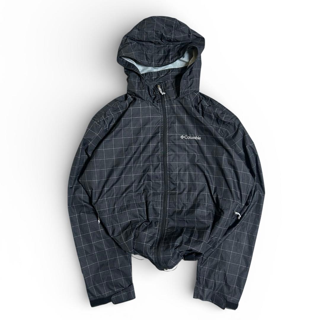 00s Columbia チェック マウンテンパーカshell jacket 黒