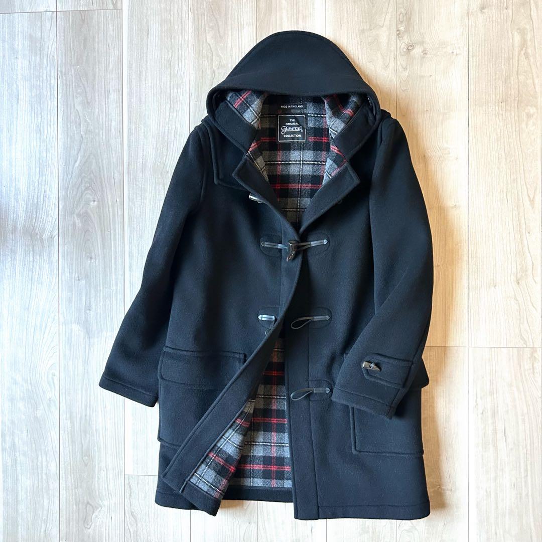 極美品＊グローバーオール Gloverall ダッフルコート L 黒 ロング丈