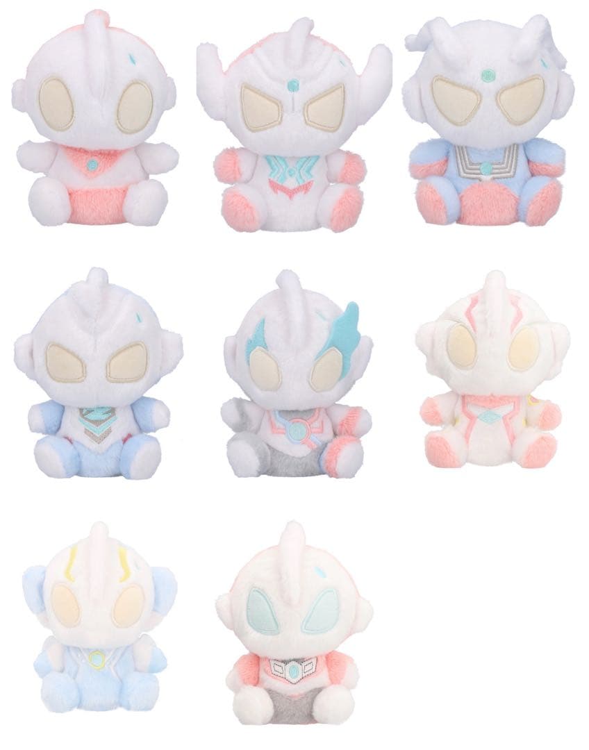 パステルカラー　ULTRAMAN　ふわふわお座りぬいぐるみ　m78 8体セット
