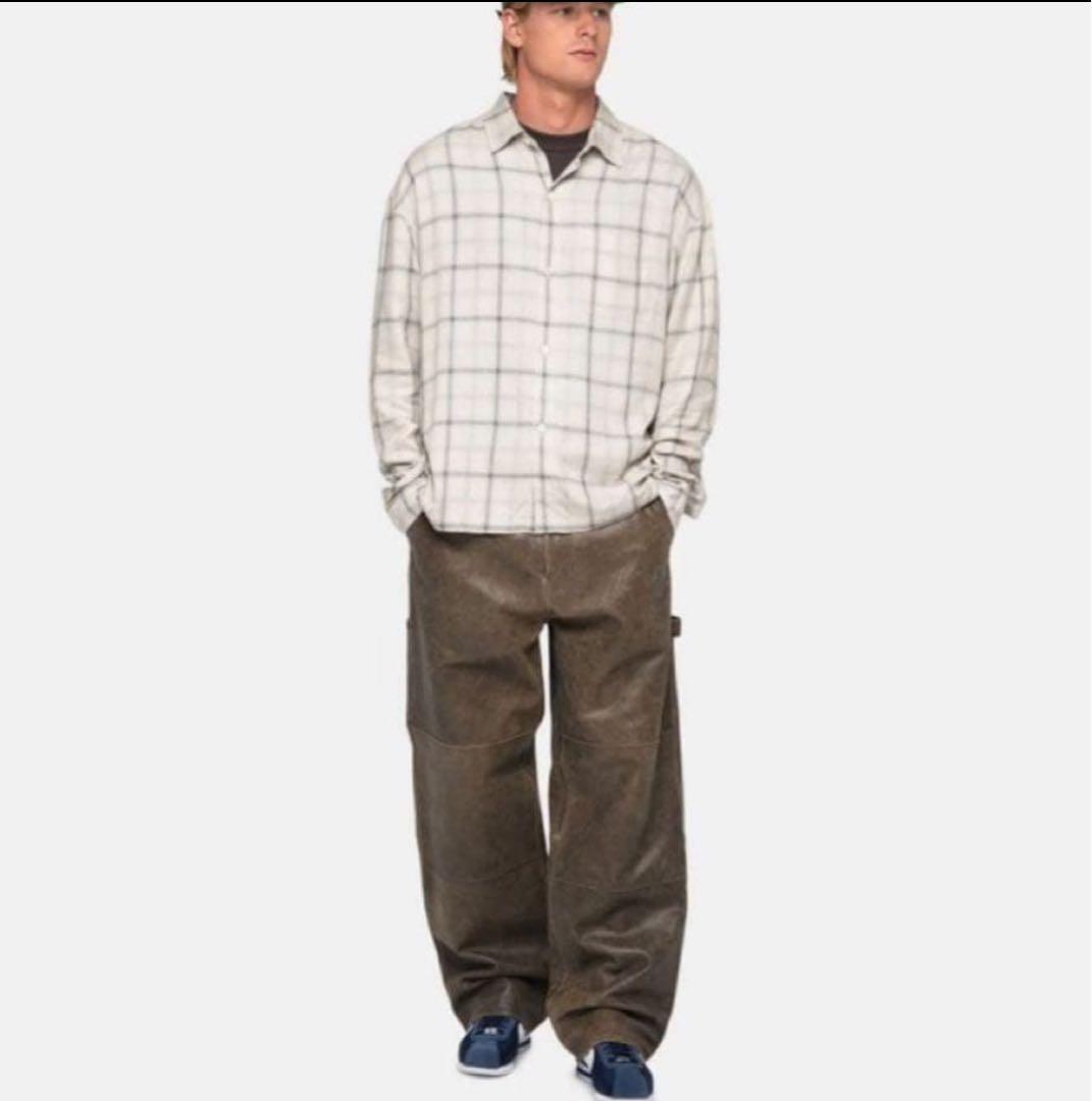 トップス stussy rayon plaid shirt